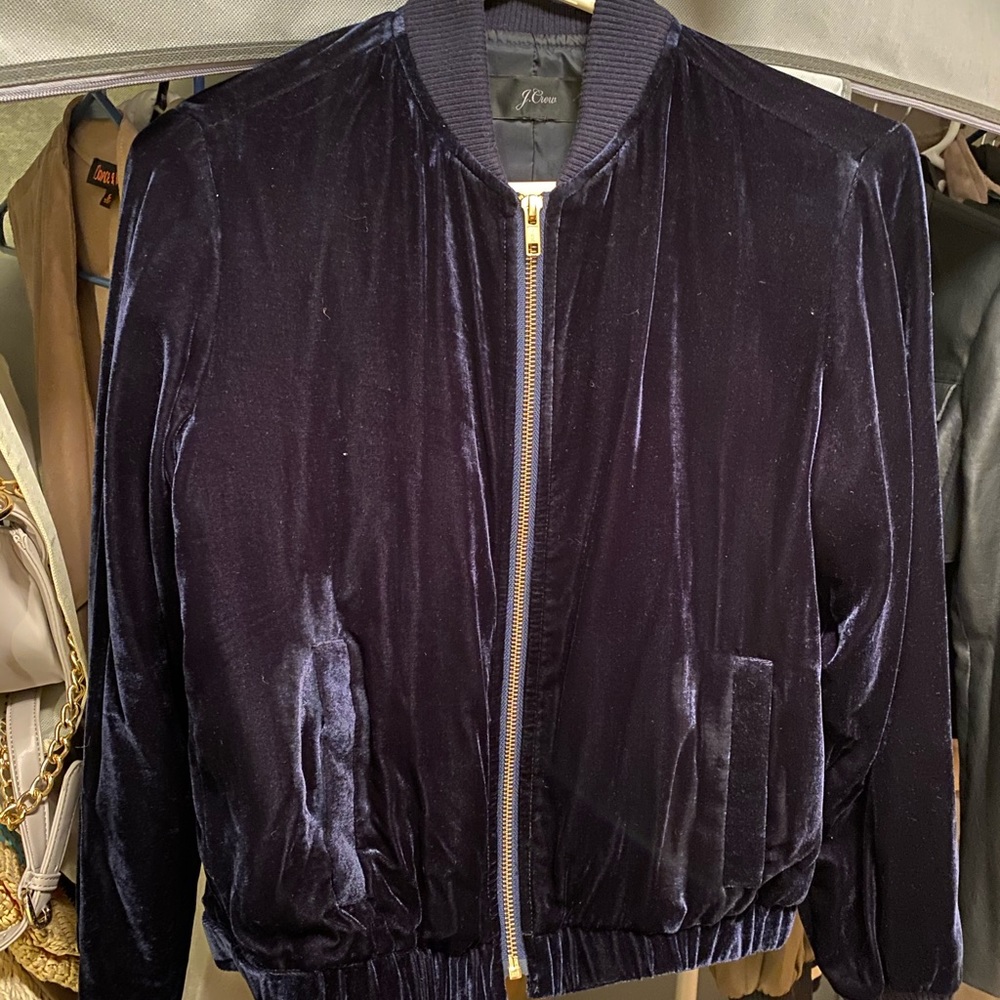 J.Crew Velvet Bomber